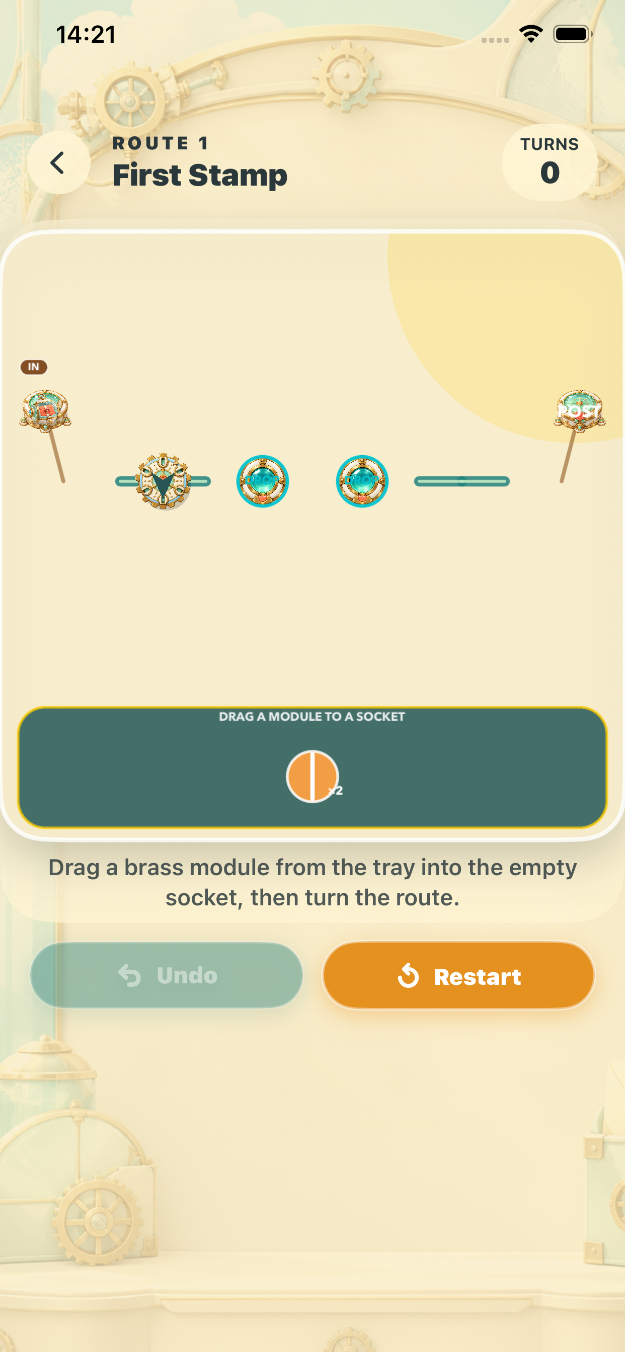 A beginner Clockwork Post route named First Stamp
